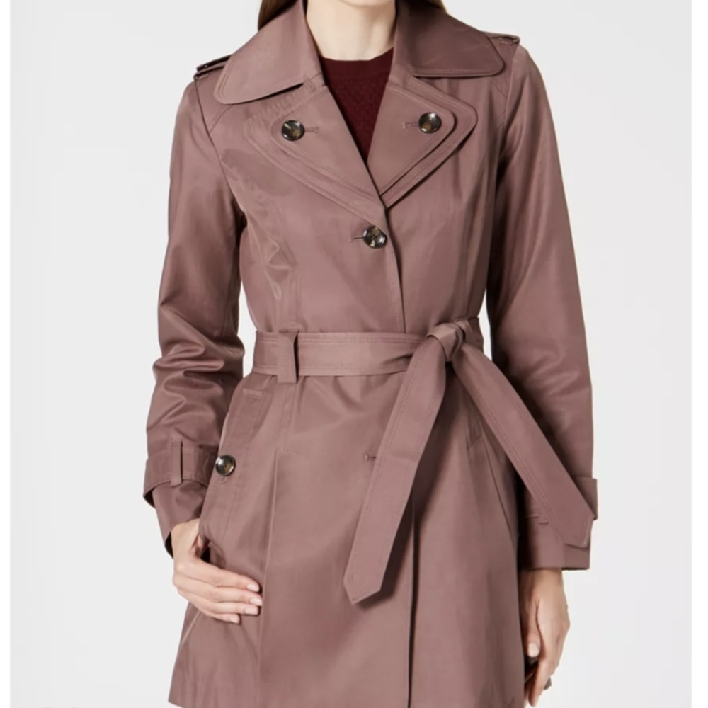 London‎ Fog Belted Hooded Trench Coat Size XL